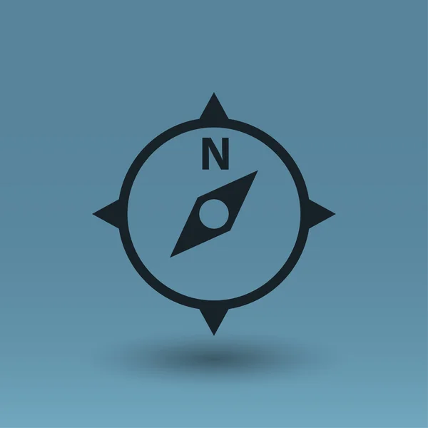 Pictografía del icono del concepto de brújula — Vector de stock