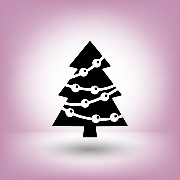 Pictograph of christmas tree concept icon — Stock Vector