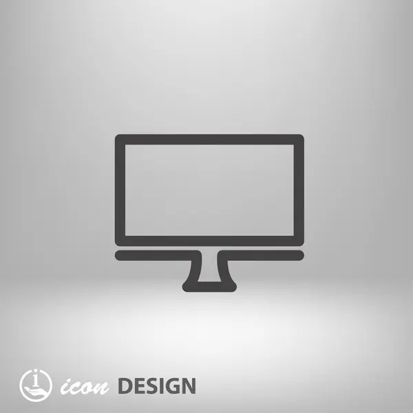 Pictograph of computer concept icon — Stock Vector