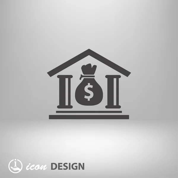 Pittogramma dell'icona del concetto di banca — Vettoriale Stock