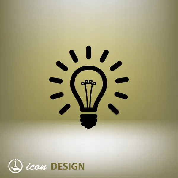 Pictograph of light bulb concept icon — Stock Vector