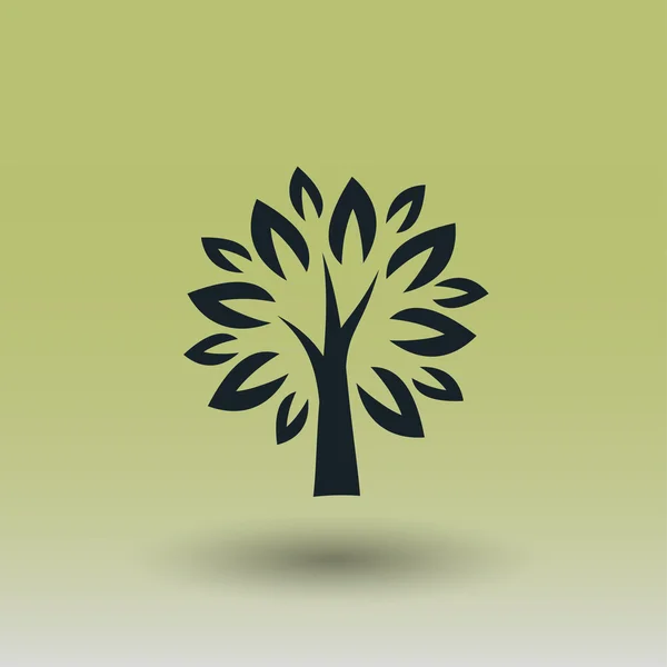 Pictografía del icono del concepto de árbol — Vector de stock