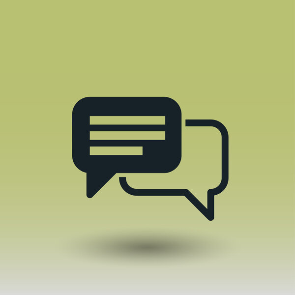 Pictograph of message or chat icon