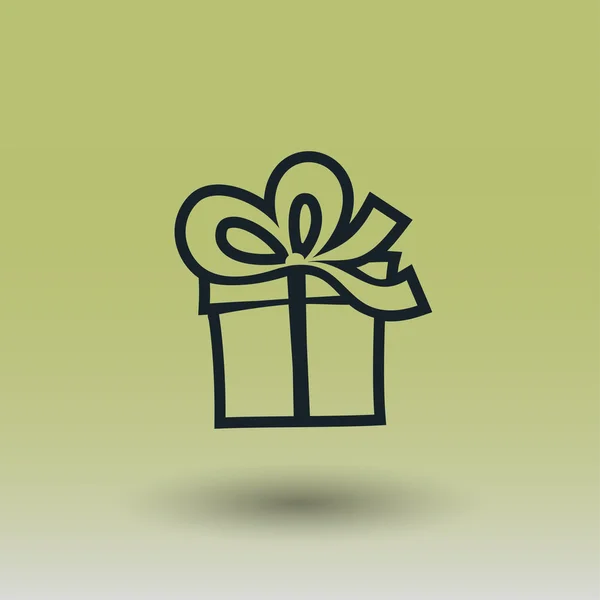 Pictografía del icono del concepto de regalo — Vector de stock