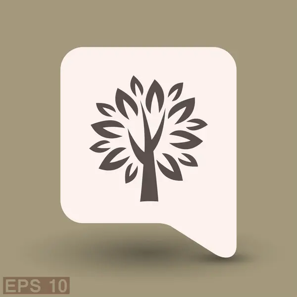 Пиктограф иконы концепции дерева — стоковый вектор