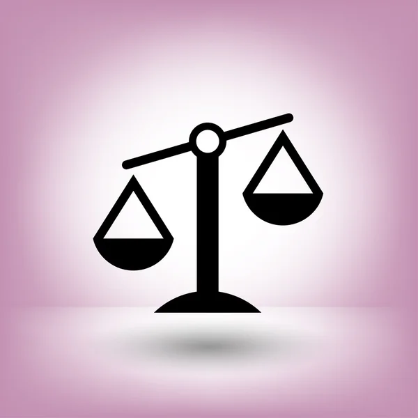 Pictograma de justiça balança ícone conceito —  Vetores de Stock