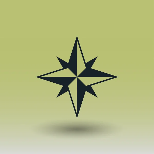 Pictograma do ícone conceito de bússola — Vetor de Stock