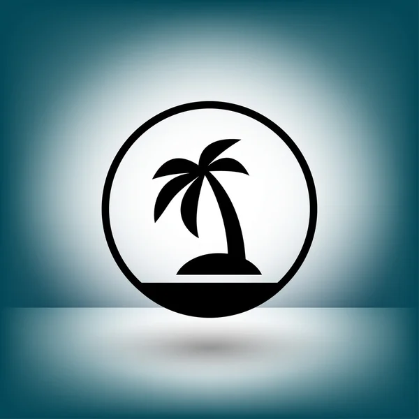 Pittogramma dell'icona del concetto di isola — Vettoriale Stock