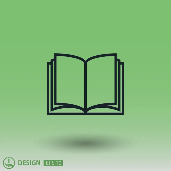 Pictografía del icono del concepto de libro — Vector de stock