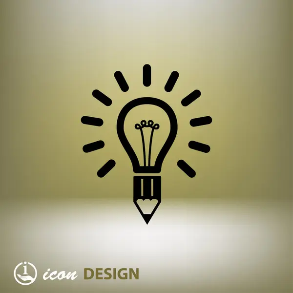 Pictogramme de l'icône concept de l'ampoule — Image vectorielle