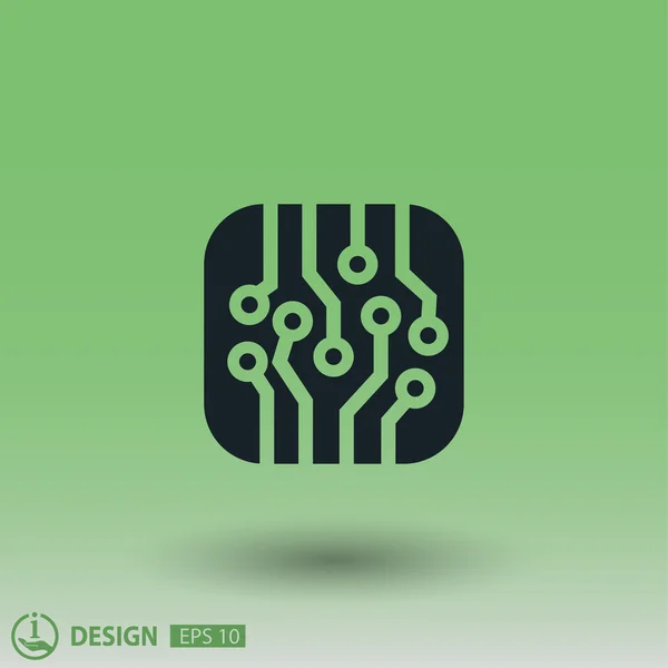 Pictograph of circuit board concept icon — Stock Vector