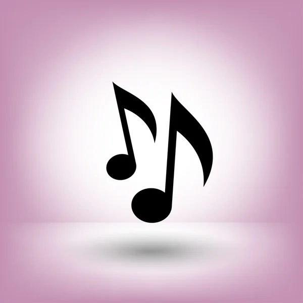 Pittogramma dell'icona del concetto di nota musicale — Vettoriale Stock