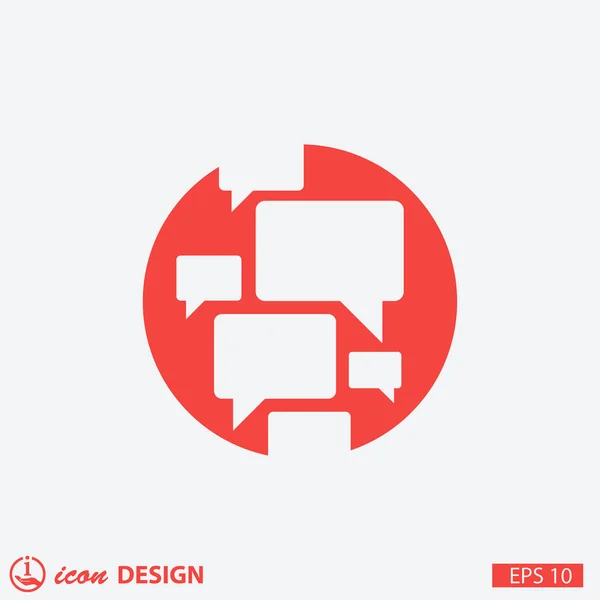 Piktogram, ikona koncepcja czat — Wektor stockowy