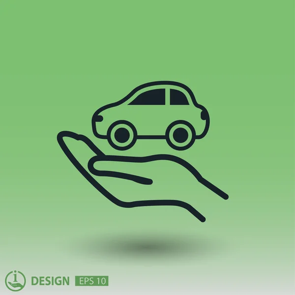 Pictograph van auto concept pictogram — Stockvector