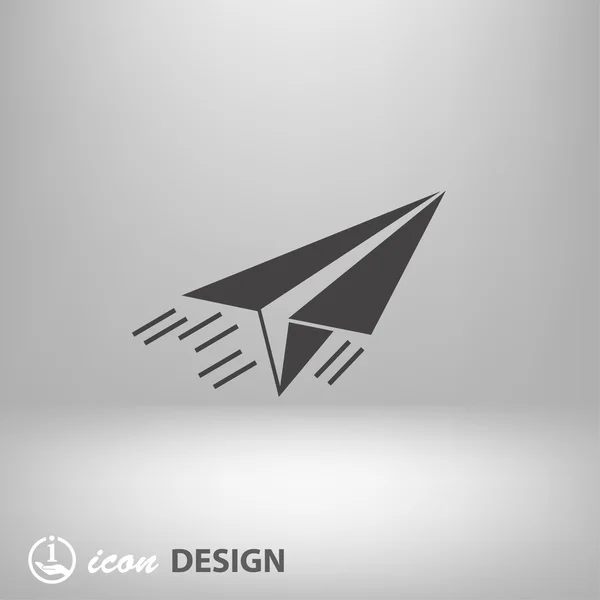 Pittogramma dell'icona del concetto di aereo — Vettoriale Stock