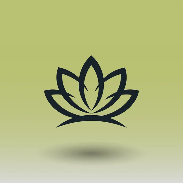 Pictogramme de l'icône de concept de lotus — Image vectorielle