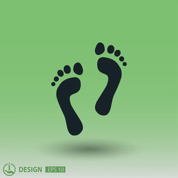 Pictograph van voetafdrukken concept pictogram — Stockvector