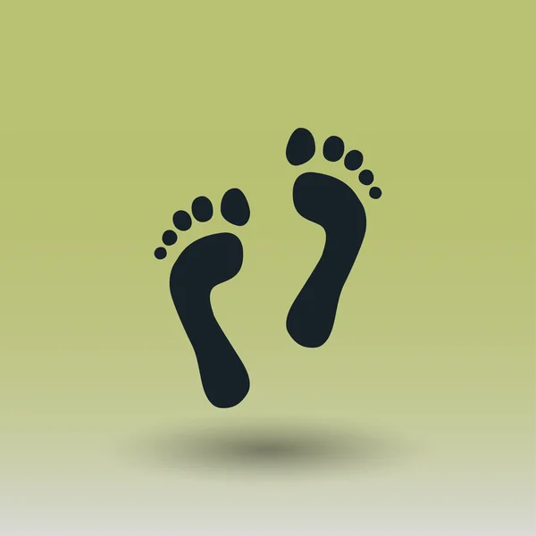 Pictograph of footprints concept icon — Stock Vector