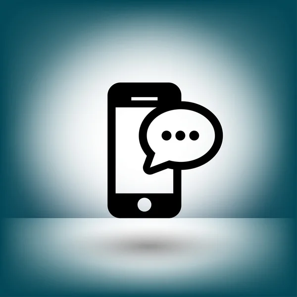 Piktograph der Nachricht oder Chat auf Smartphone-Konzept-Symbol — Stockvektor