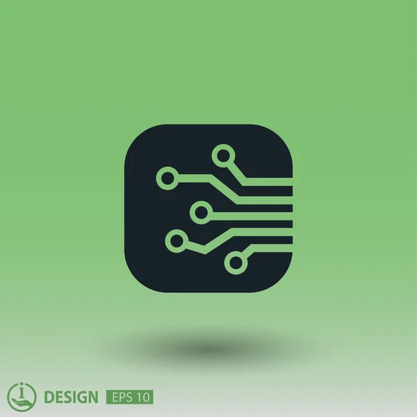 Pictograph van printplaat concept pictogram — Stockvector
