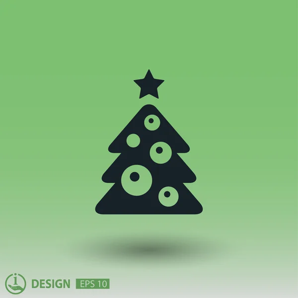 Pictograph of christmas tree concept icon — Stock Vector