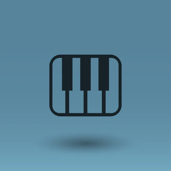 Pictografía del icono del concepto de teclado de música — Vector de stock