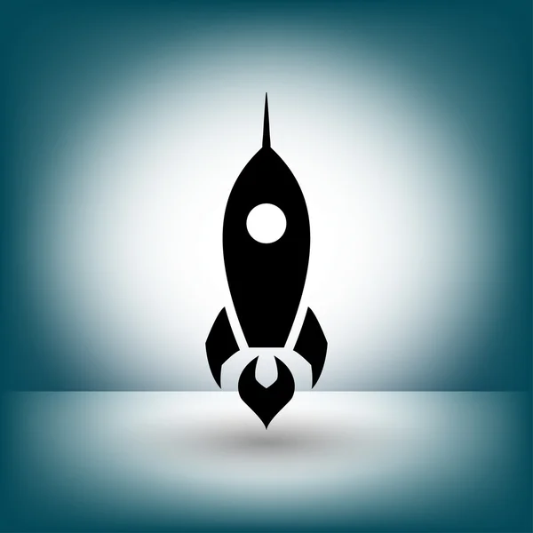Pittogramma dell'icona del concetto di razzo — Vettoriale Stock
