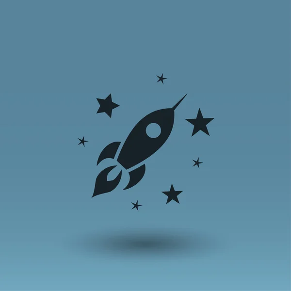 Ícone conceito Pictograph of Rocket — Vetor de Stock