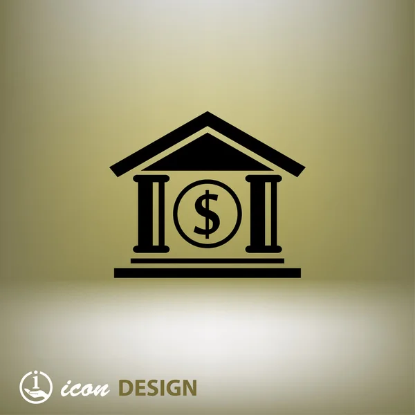 Pictografía del icono del concepto bancario — Archivo Imágenes Vectoriales