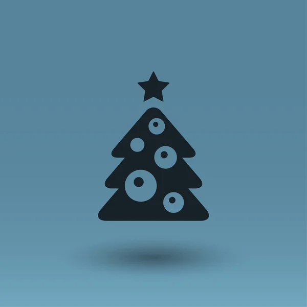 Pictografía del icono del concepto del árbol de navidad — Vector de stock