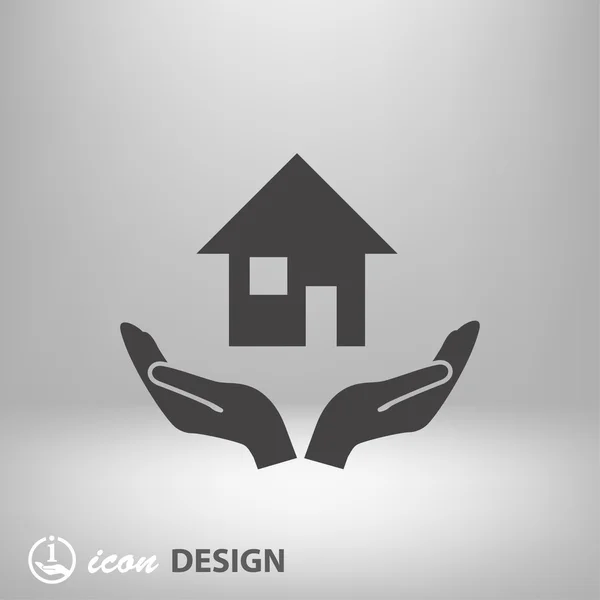 Pictograph ikon konsep rumah - Stok Vektor