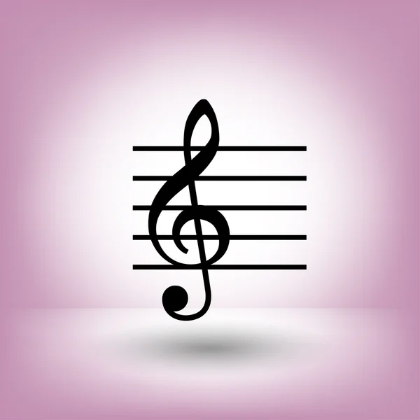 Pictograph of music key concept icon — Stock Vector