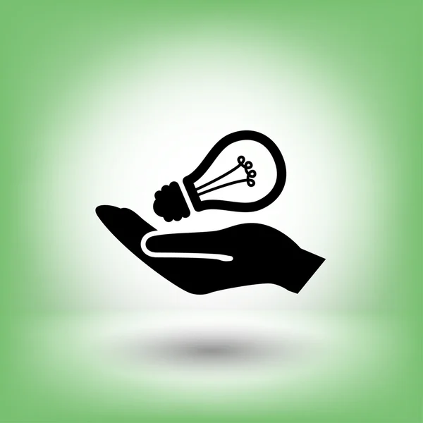 Ikona ikona koncept žárovky — Stockový vektor