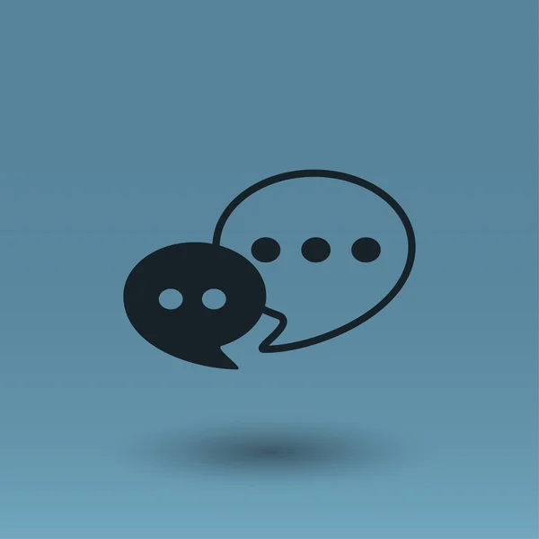 Pittogramma dell'icona del messaggio o della chat — Vettoriale Stock