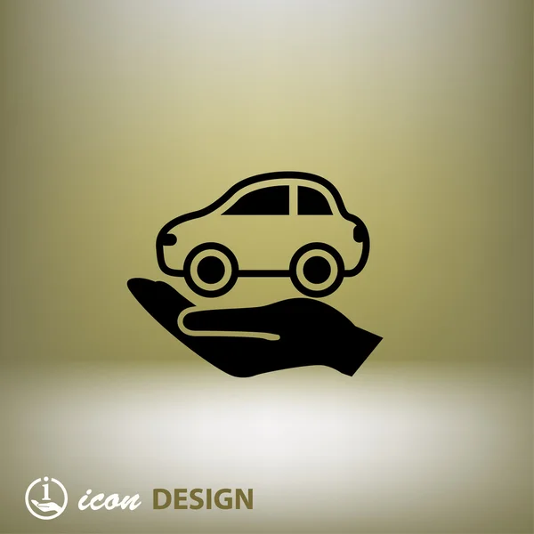 Пиктограф иконы концепта автомобиля — стоковый вектор