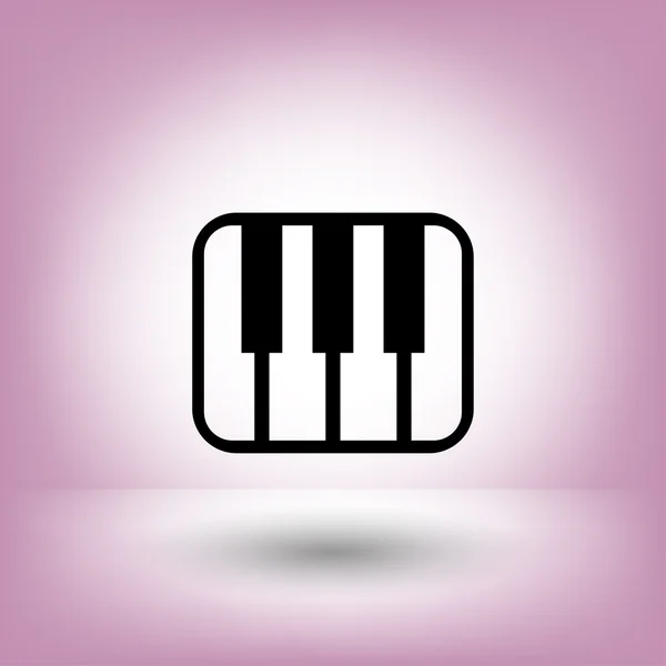 Pictografía del icono del concepto de teclado de música — Vector de stock