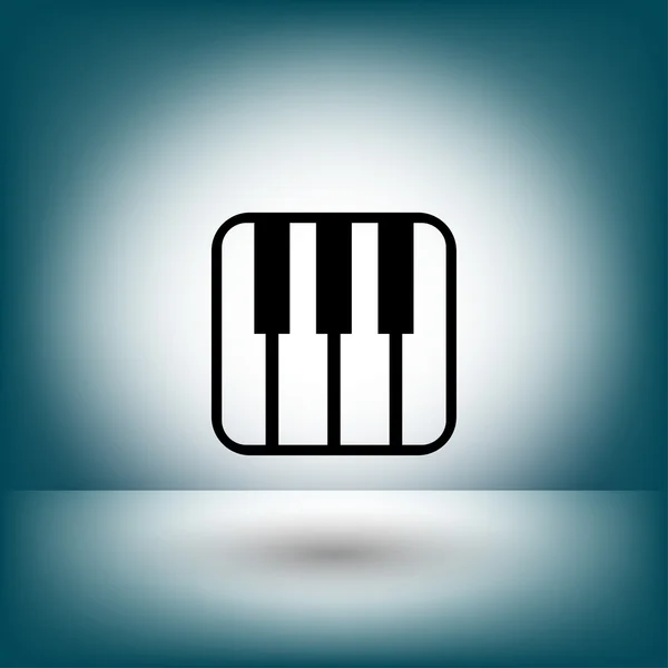 Pictografía del icono del concepto de teclado de música — Vector de stock