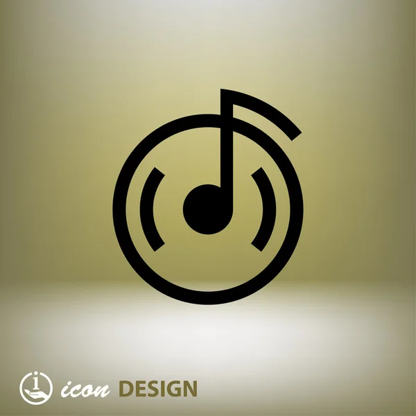 Pictograph of music note concept icon — Stock Vector