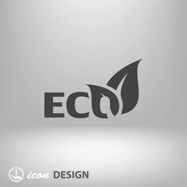 Piktogram, ikona koncepcja eco — Wektor stockowy
