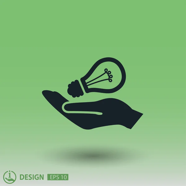 Pictograph of light bulb concept icon — Stock Vector