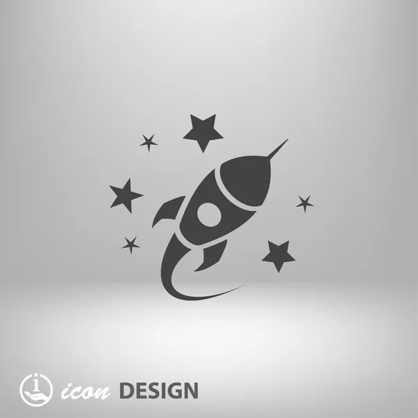Pictogramme de l'icône concept Rocket — Image vectorielle