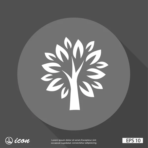 Pictografía del icono del concepto de árbol — Vector de stock