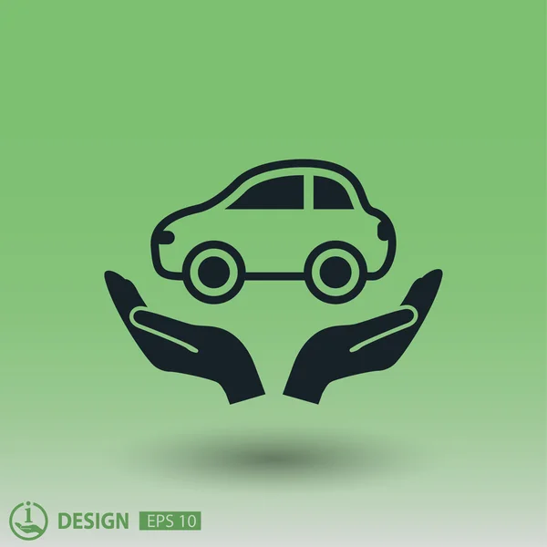 Pictograph van auto concept pictogram — Stockvector