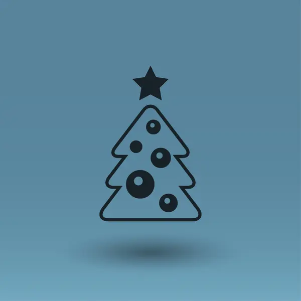 Pittografia dell'icona del concetto di albero di Natale — Vettoriale Stock