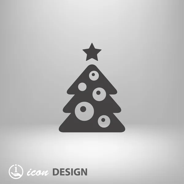 Pictograph of christmas tree concept icon — Stock Vector