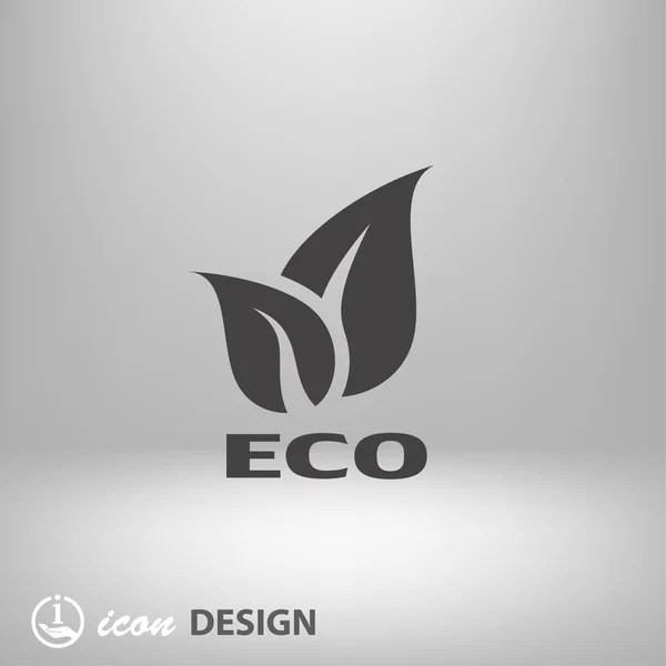 Pictograph eco koncepció ikon — Stock Vector
