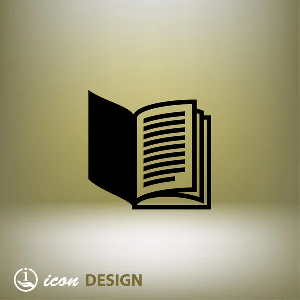 Pittogramma dell'icona del concetto di libro — Vettoriale Stock