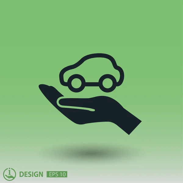 Pictografía del icono del concepto de coche — Vector de stock