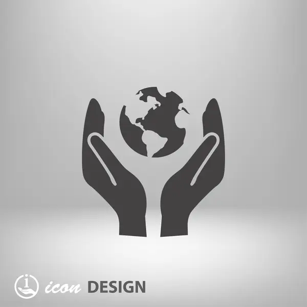 Pictograph of globe concept icon — Stock Vector