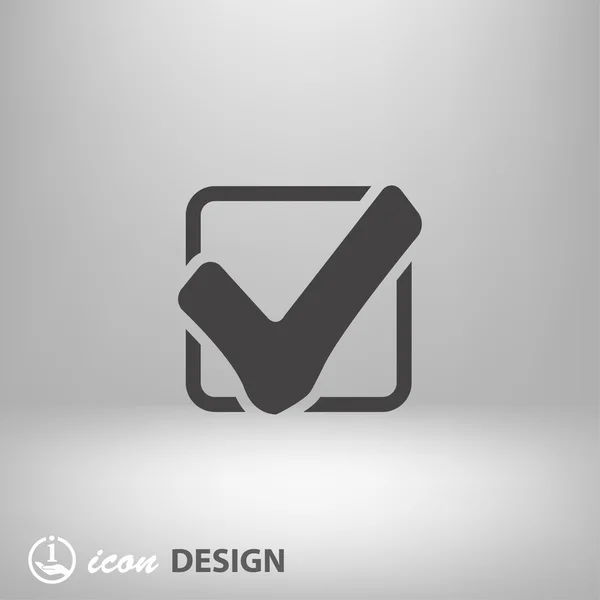 Pictograph of check mark concept icon — Stock Vector